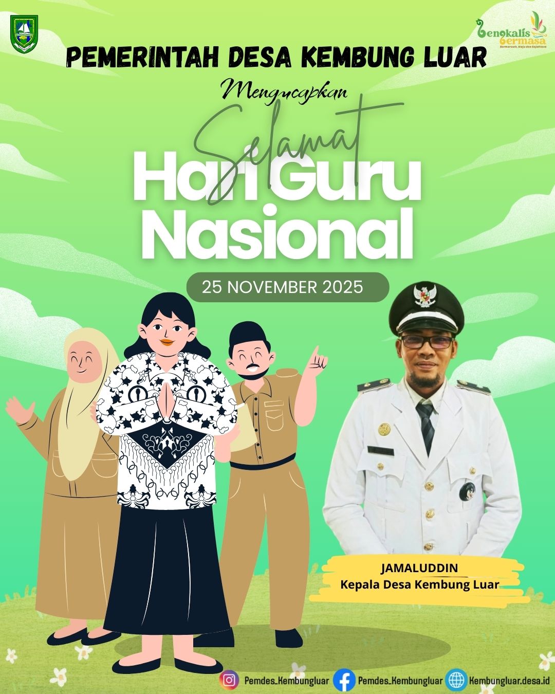 Pemerintah Desa Kembung Luar Mengucapkan Selamat Hari Guru Nasional 25 November 2025